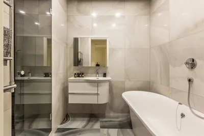 Функциональный дизайн ванной комнаты с душевой кабиной: фото идеи