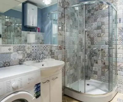 Фото ванной комнаты с душевой кабиной для скачивания бесплатно