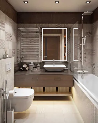 Фото дизайна ванной комнаты: 30 оригинальных заголовков