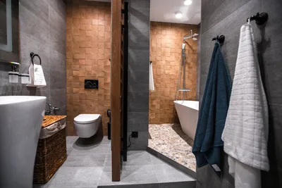 Изображение прямоугольной ванной комнаты