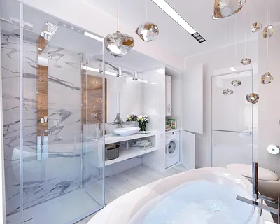 Изображение ванной комнаты в стиле HD