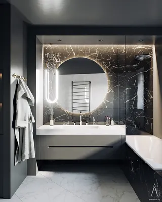 Фото дизайн проект ванной комнаты в HD качестве