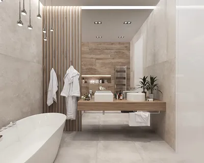 Картинки ванной комнаты с эргономичным дизайном