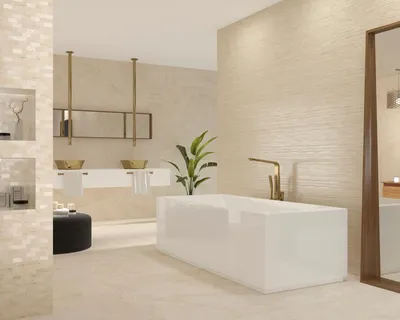 Сочетание текстур в дизайне совмещенной ванной комнаты: фото и идеи