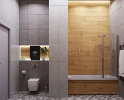 Фотография совмещенной ванной комнаты в 4K