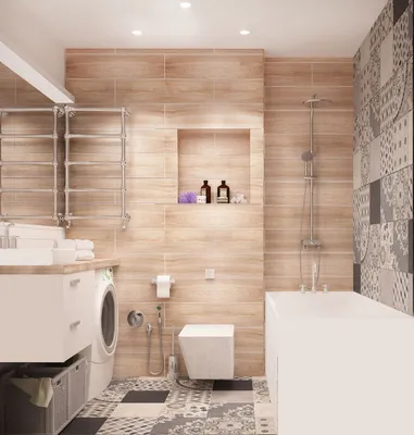 Современный дизайн ванной комнаты на изображениях