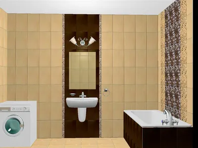 Дизайн укладки кафеля в ванной фотографии