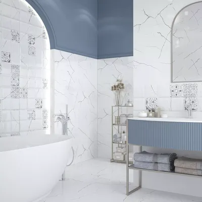 Фотография в формате PNG с укладкой кафеля в ванной комнате