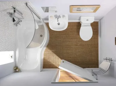 Скачать фото узкой ванной комнаты с душевой кабиной в высоком разрешении