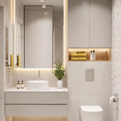 Вдохновляющие фотографии узкой ванной комнаты с душевой кабиной