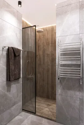 Фотографии узкой ванной комнаты с душевой кабиной для разных стилей интерьера