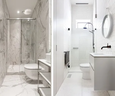 Функциональные решения для узкой ванной комнаты: фото примеры