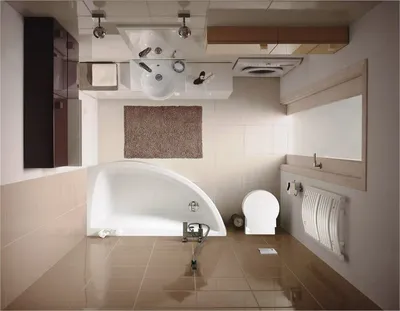 Современный дизайн узкой ванной комнаты: фото галерея
