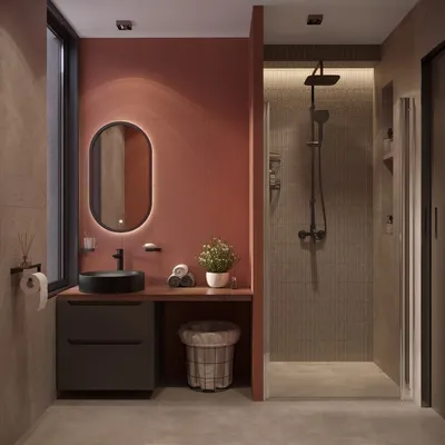 Картинки дизайна ванной комнаты без плитки: скачать в хорошем качестве