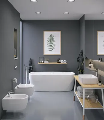 Идеи дизайна ванной комнаты без плитки: скачать Full HD фото
