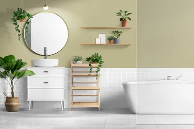 Фотографии дизайна ванной комнаты без плитки в хорошем качестве