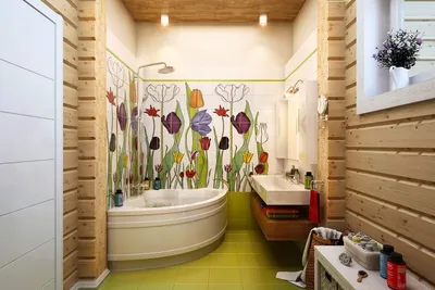 Индустриальный стиль: ванная комната на даче с использованием металлических и сырых материалов