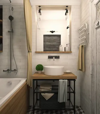 Фотографии дизайна ванной комнаты в однокомнатной квартире