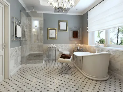 Фото дизайна ванной комнаты с использованием разных материалов