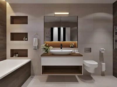 Изображения ванной комнаты с разными вариантами цветовых решений