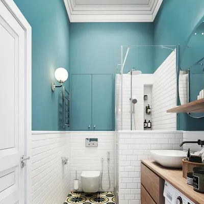 JPG фотографии ванной комнаты в бирюзовом цвете