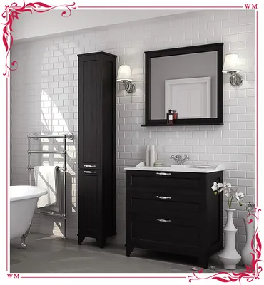 14) Фото дизайна ванной в черном цвете - лучшие идеи для вашего интерьера
