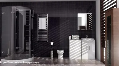 17) Новые идеи дизайна ванной в черном цвете - скачать бесплатно