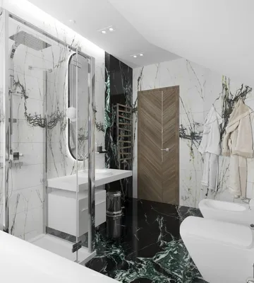 18) Фото ванной комнаты в черном цвете - изображения в формате 4K