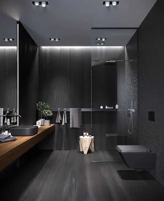 22) Фото дизайна ванной в черном цвете - новые идеи для вашего интерьера