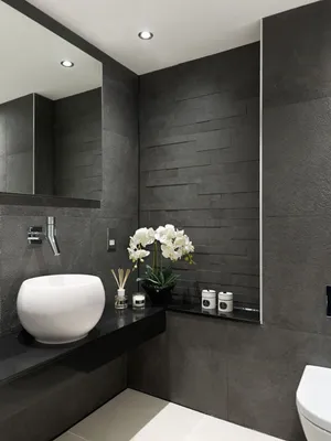 Фото дизайна ванной в черном цвете, которые вас вдохновят