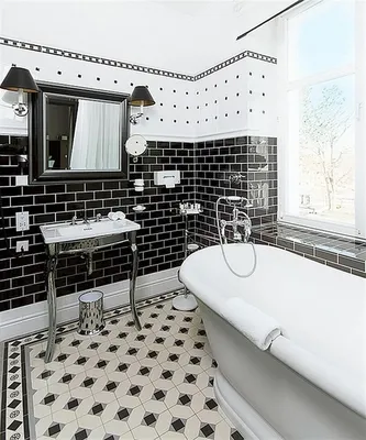 Черный цвет в интерьере ванной комнаты: фото и идеи для оформления