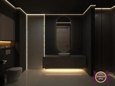 HD фото ванной комнаты в черном цвете