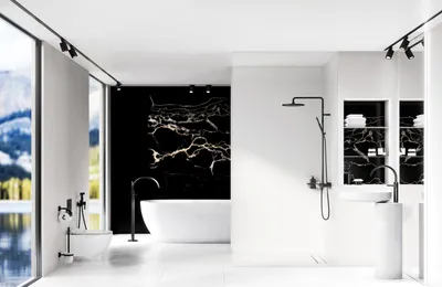 PNG фото ванной комнаты в черном цвете