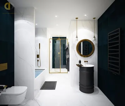 Фотк ванной комнаты в черном цвете - категория: Ванная комната