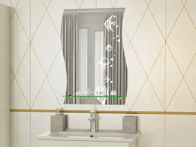 Интересные варианты дизайна зеркала в ванной комнате