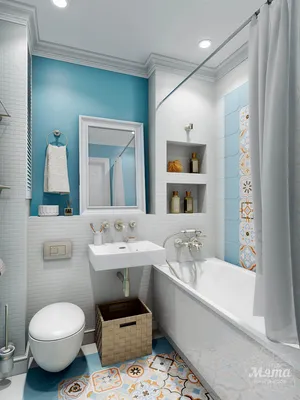 Картинки ванной комнаты с разными элементами интерьера