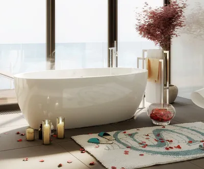 Изображения дизайнерских ванн с разными стилями интерьера