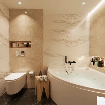 Изображения дизайнерских ванн с разными типами смесителей