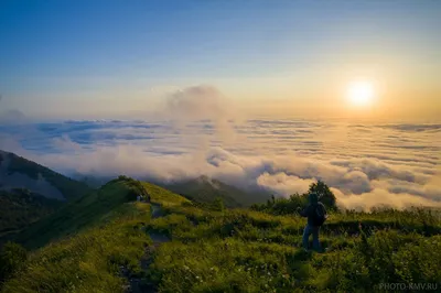 Фотографии утреннего пейзажа в горах