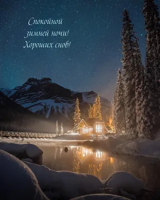Фото ночной зимней красоты
