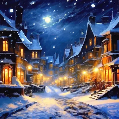 Картинки с зимней ночью в разных форматах (JPG, PNG, WebP)