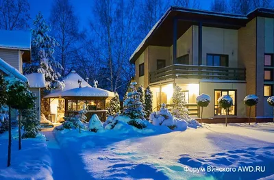 Снежные моменты: Картинка дома для скачивания