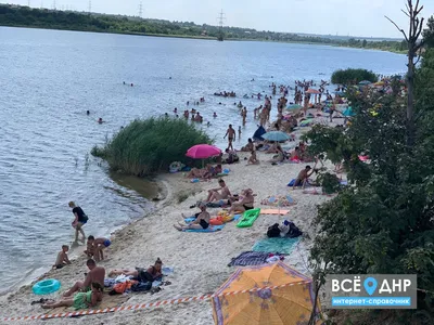 Фото солнечного заката над Донецким морем