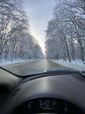 Зимние дорожные пейзажи: картинка для скачивания