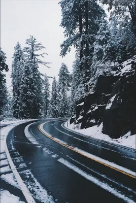 Зимние дороги: Фотографии снежных путей