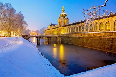 Исследуйте Дрезден в зимнем великолепии: фото для скачивания