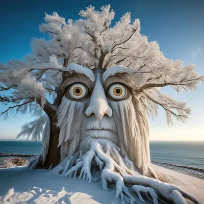 Фотка зимнего дуба: Волшебство холодной природы