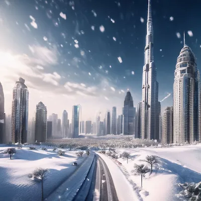 Изумительные виды Дубая зимой: скачивание фотографий в различных форматах