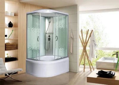 Стильный и современный душ без душевой кабины в ванной