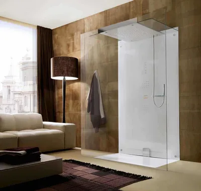 Удобство и функциональность: душ без душевой кабины в ванной комнате
